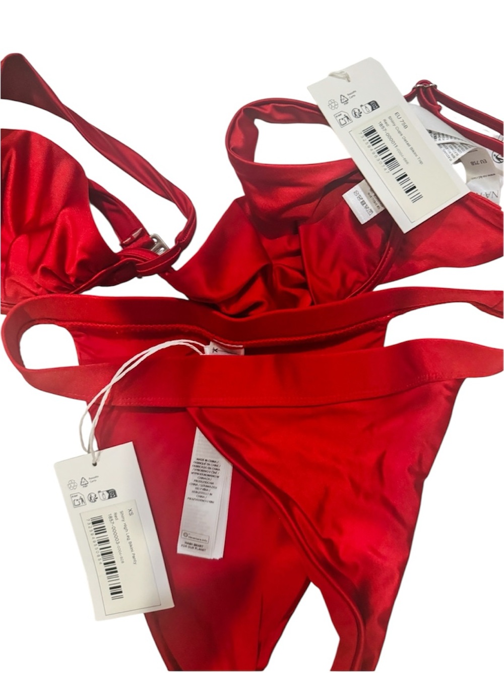 NA-KD X Hoskelsa Red High-Cut Underwire Bikini Set NEW - Picture 5 of 6